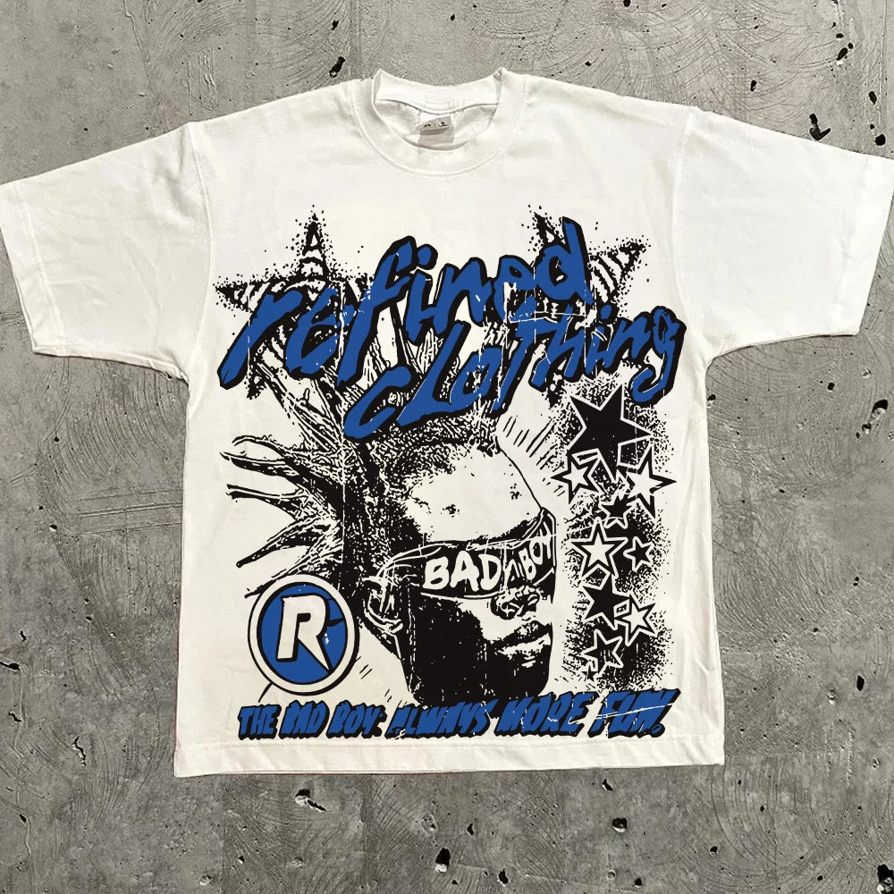 Refined Bad Boy Mens Y2K Graphic T Shirt Streetwear Cotton Tee S-3XL