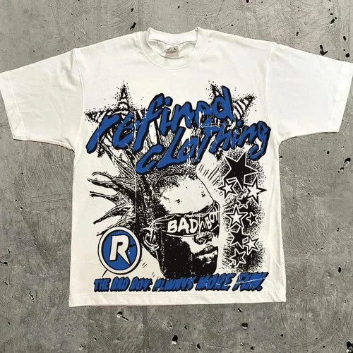 Refined Bad Boy Mens Y2K Graphic T Shirt Streetwear Cotton Tee S-3XL