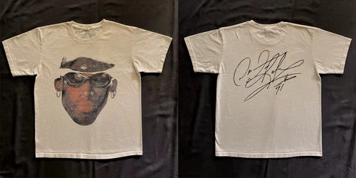 Dennis Rodman Face Graphic T Shirt Mens Y2K Vintage Style Streetwear Tee S-3XL