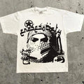 Masked Edgy Grunge Mens Y2K Graphic T Shirt Streetwear Cotton Tee S-3XL